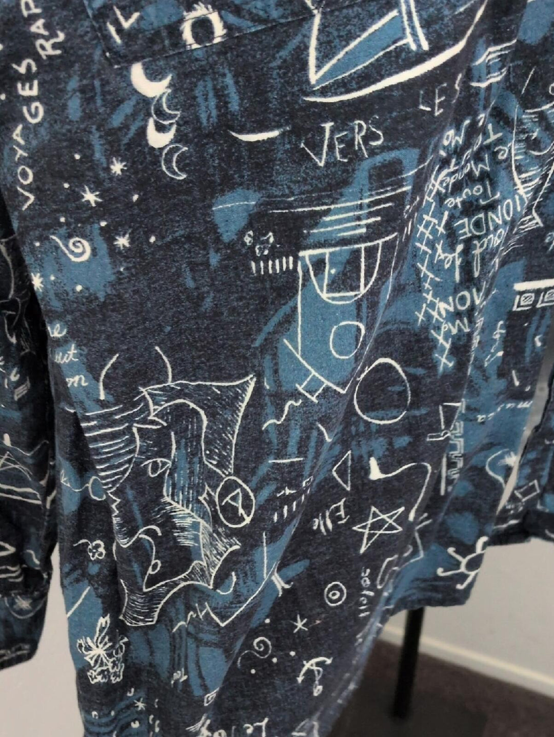 Paco Calvari Vintage Space And Sea Doodles Shirt - 43/44 (XL)
