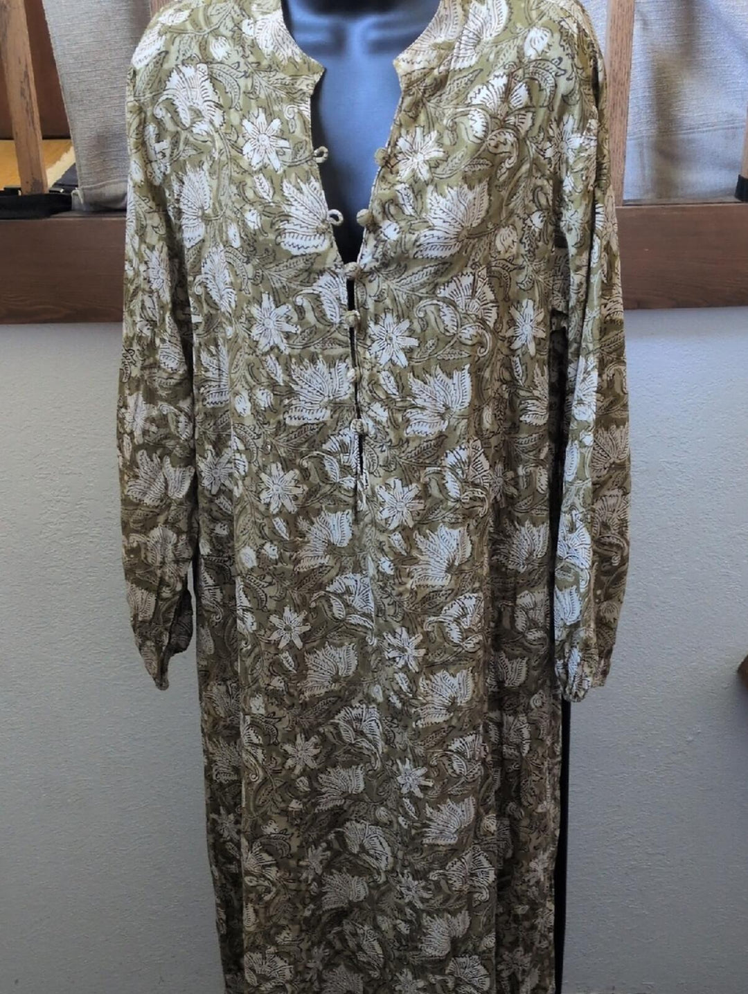 Naked Generation Bohemian Cotton Paisley Maxi Dress - M/L