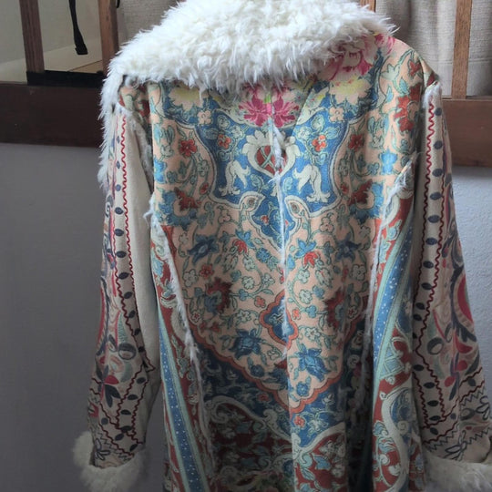 Johnny Was Halmstead Faux Suede Embroidered Coat - XL