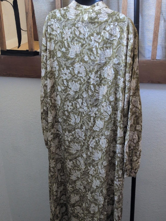 Naked Generation Bohemian Cotton Paisley Maxi Dress - M/L