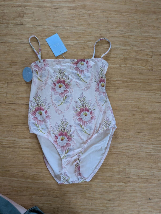 Hill House Giana One Piece Swimsuit In Paradise Floral - XL