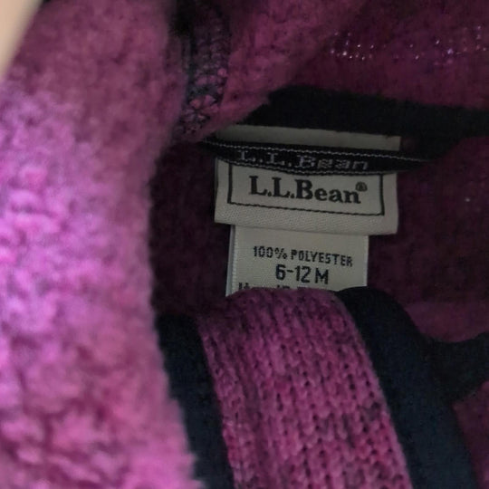Girls LLBean Zip Up Sweater Jacket