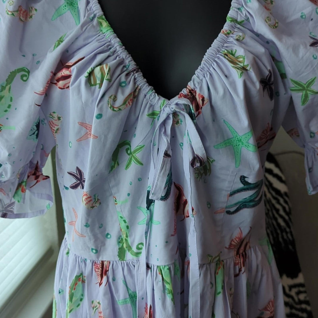 Hill House Ophelia midi sea creatures dress