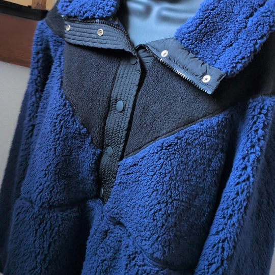 Free People Fall To Rise Quarter Zip Fleece - Medium