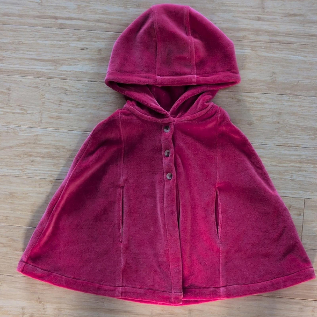Kate Quinn Little Red Riding Cape In Velvet Red - 18-24 Mo