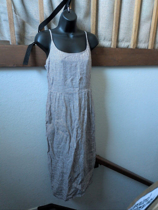 Quince 100% European Linen Scoop Neck Midi Dress size s