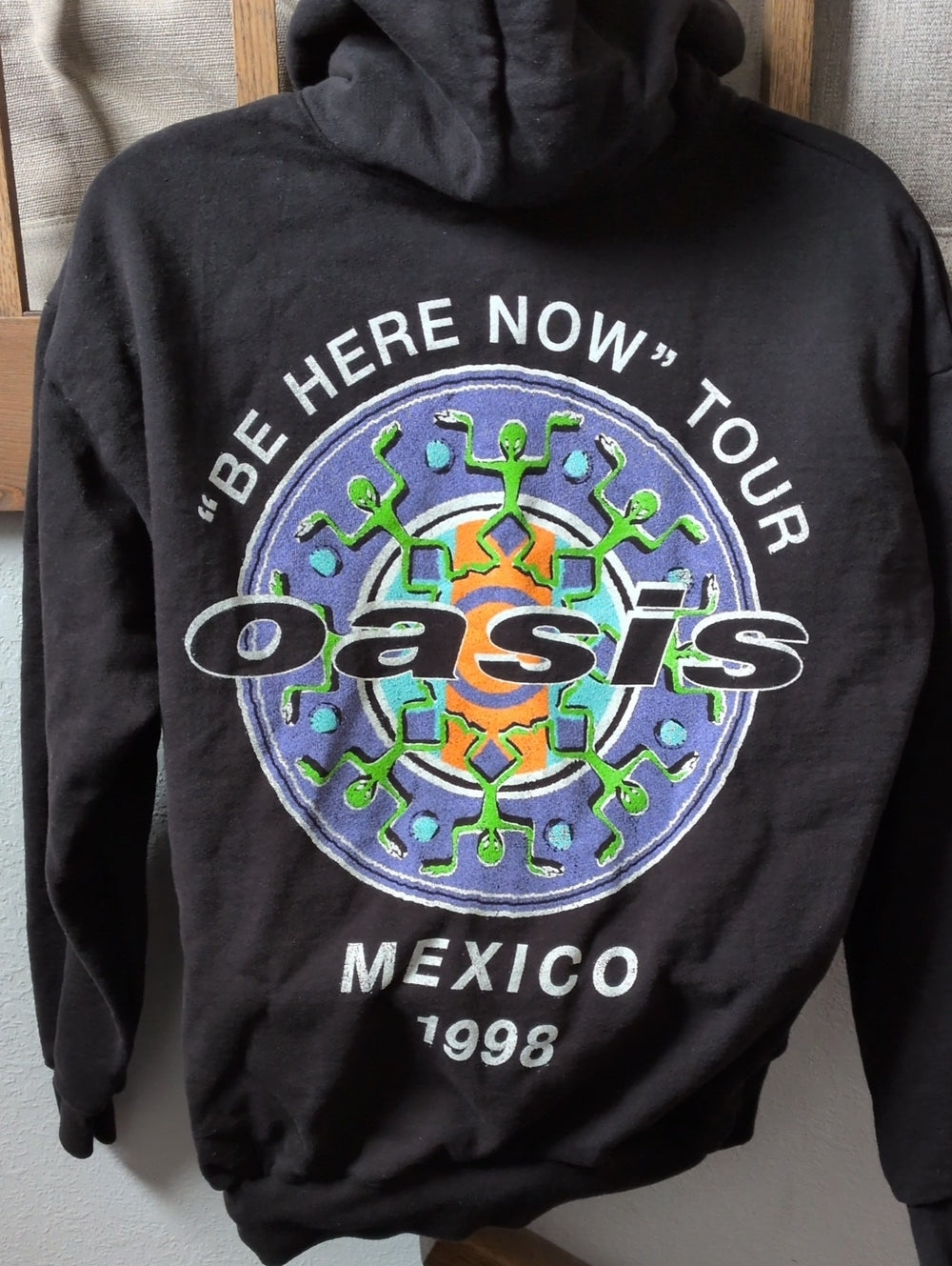 Oasis Be Here Now Mexico 1998 Tour Hoodie XL