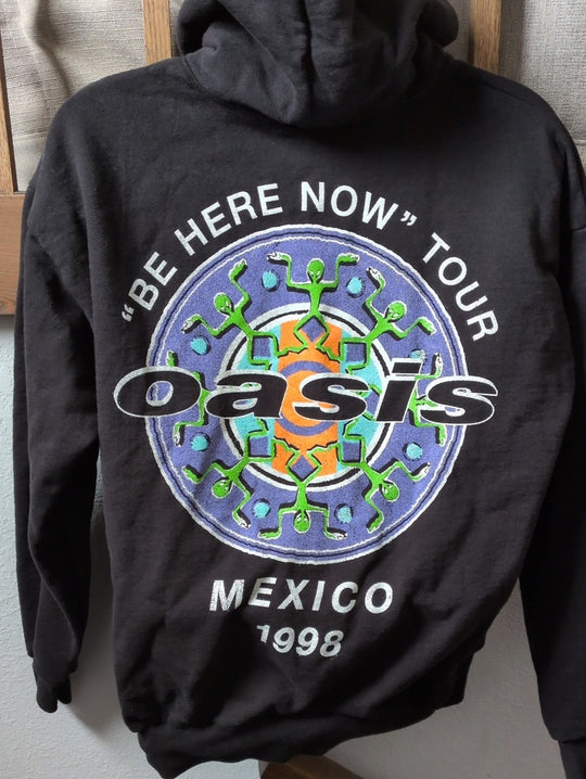 Oasis Be Here Now Mexico 1998 Tour Hoodie XL