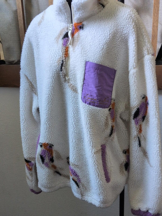 Taylor Swift Speak Now Koi Fish Quarter Zip Sherpa Sweater - 2XL