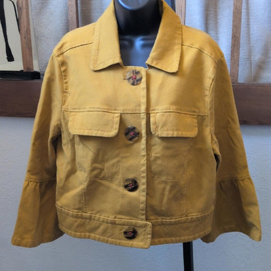 Anthropologie Nora flounce sleeve jacket - Large