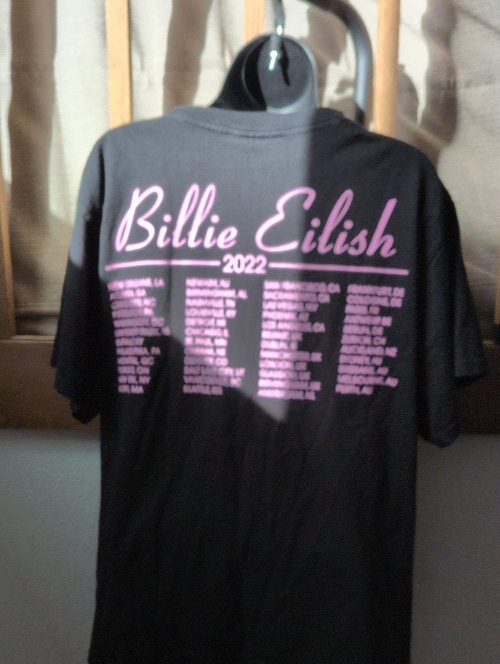 Billie Eilish Happier Than Ever 2022 World Tour Shirt  - Large