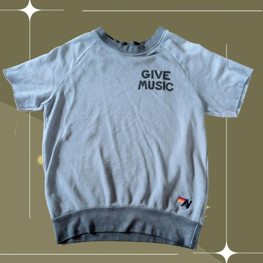 Aviator Nation Give Music Short Sleeve Sweater - XS