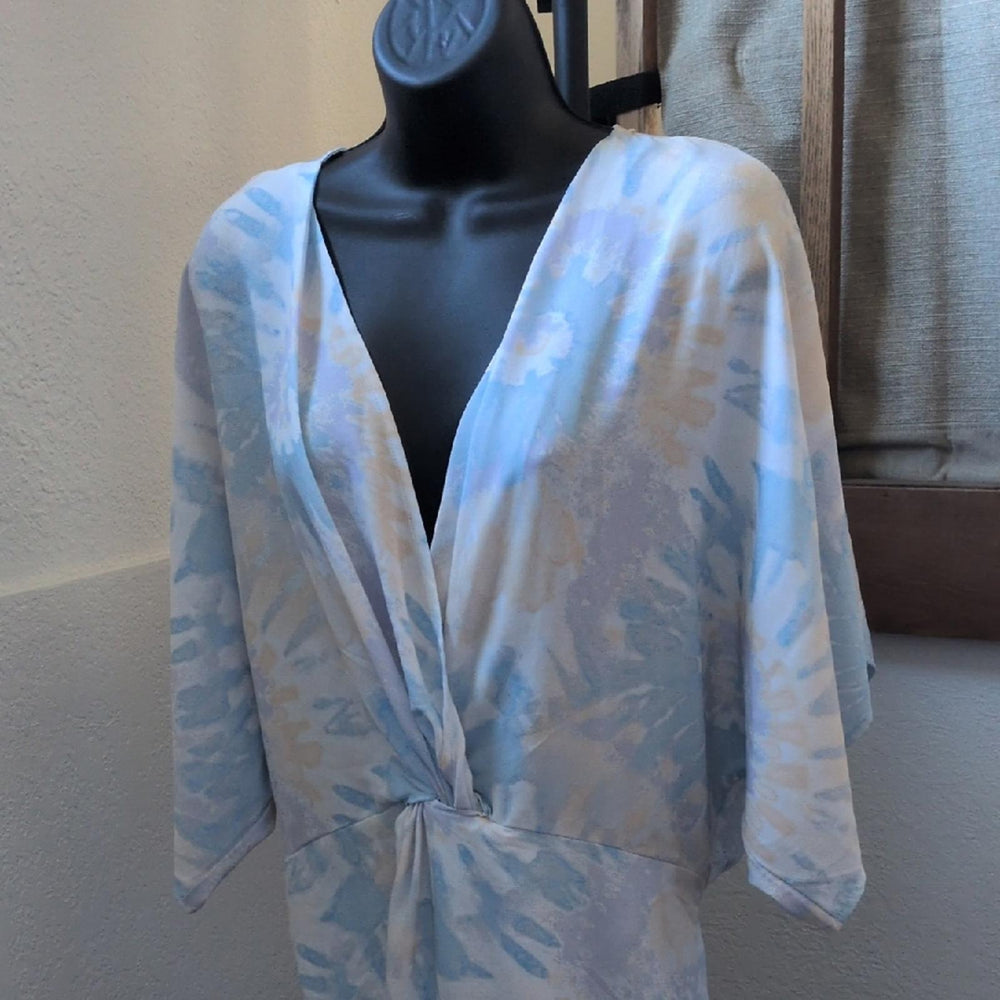 Lezat Tye Dye Midi Dolman Dress - Large