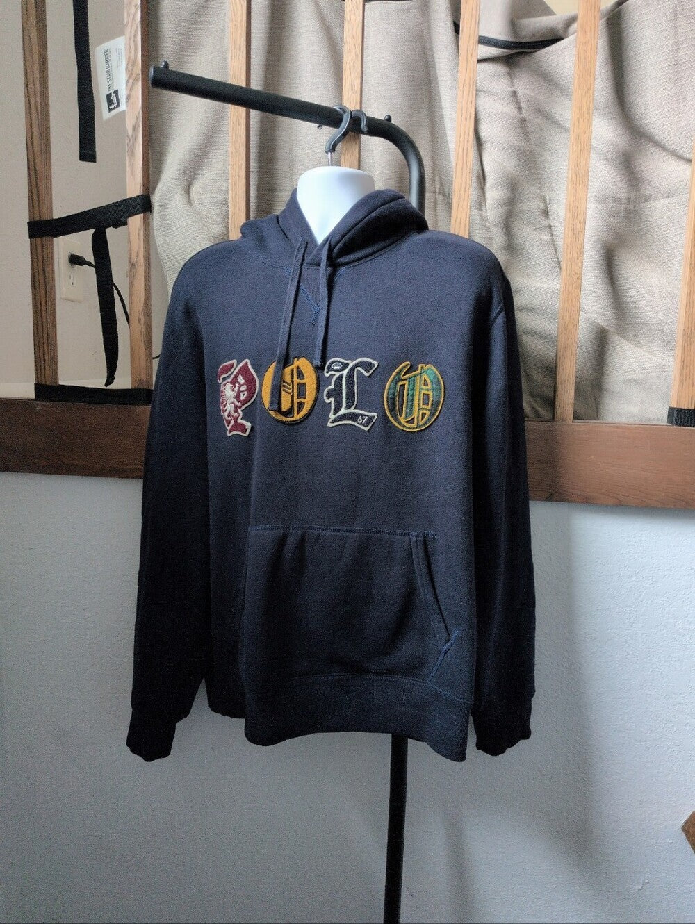 Ralph Lauren Polo hoodie  Old English font logo Hoodie - XL