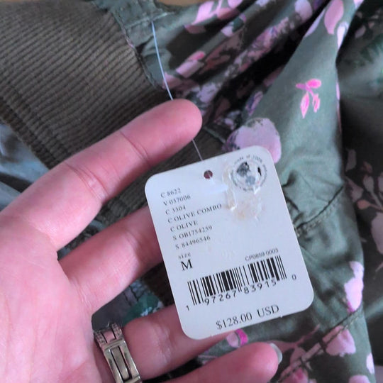 Free People Movement Mesmerize Me Pant In Green Pink Floral - Medium