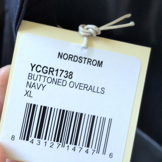Good Luck Gem Nordstroms Button Overall In Navy - XL