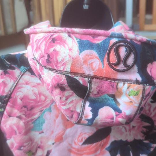 Luluemon Hold Your Om Floral Scuba Jacket Size 8