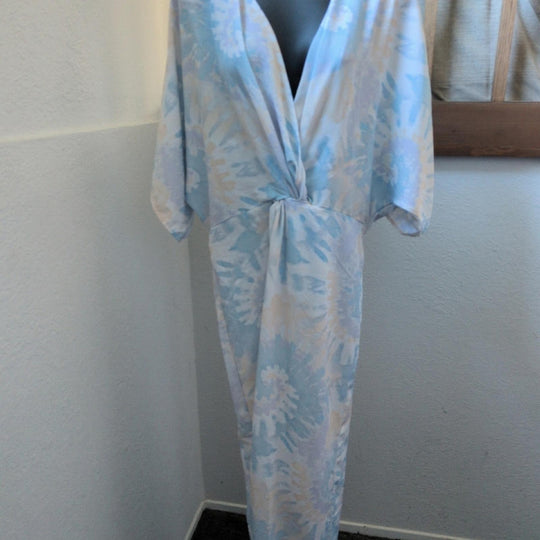Lezat Tye Dye Midi Dolman Dress - Large