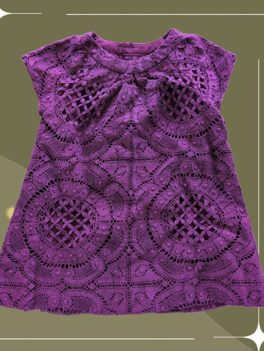 Burberry Lace Burgundy Dress - 6 Mo