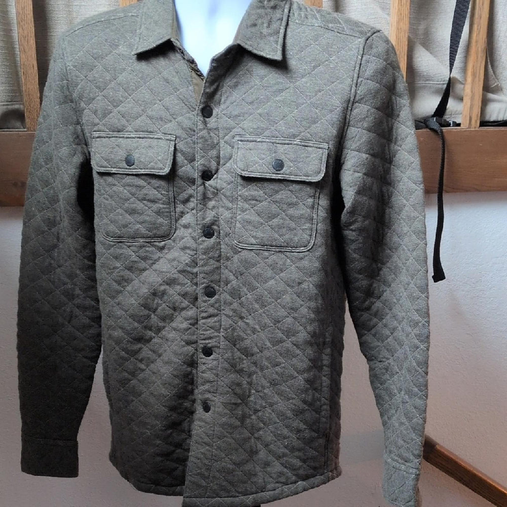 Faherty Epic Quilted CPO in Olive Melange - Xs/S