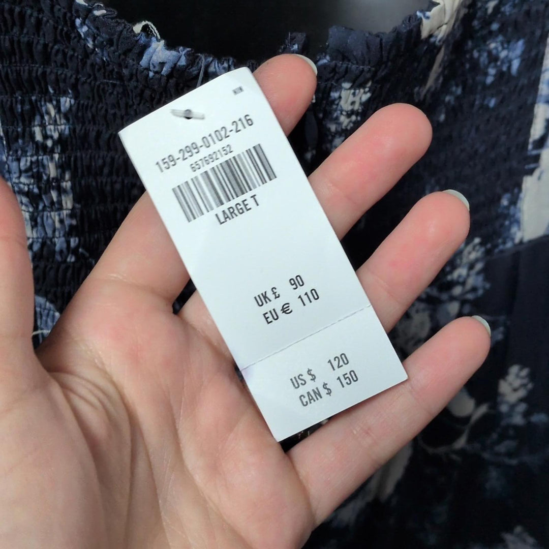 Abercrombie And Fitch Long Sleeve Emerson Chiffon Dress - Large