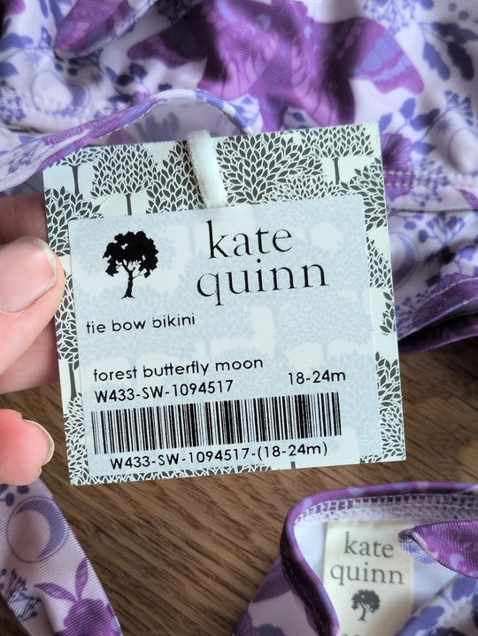 Kate Quinn Baby Girl Tie Bow Bikini In Forest Butterfly Moon 18-24 Mo
