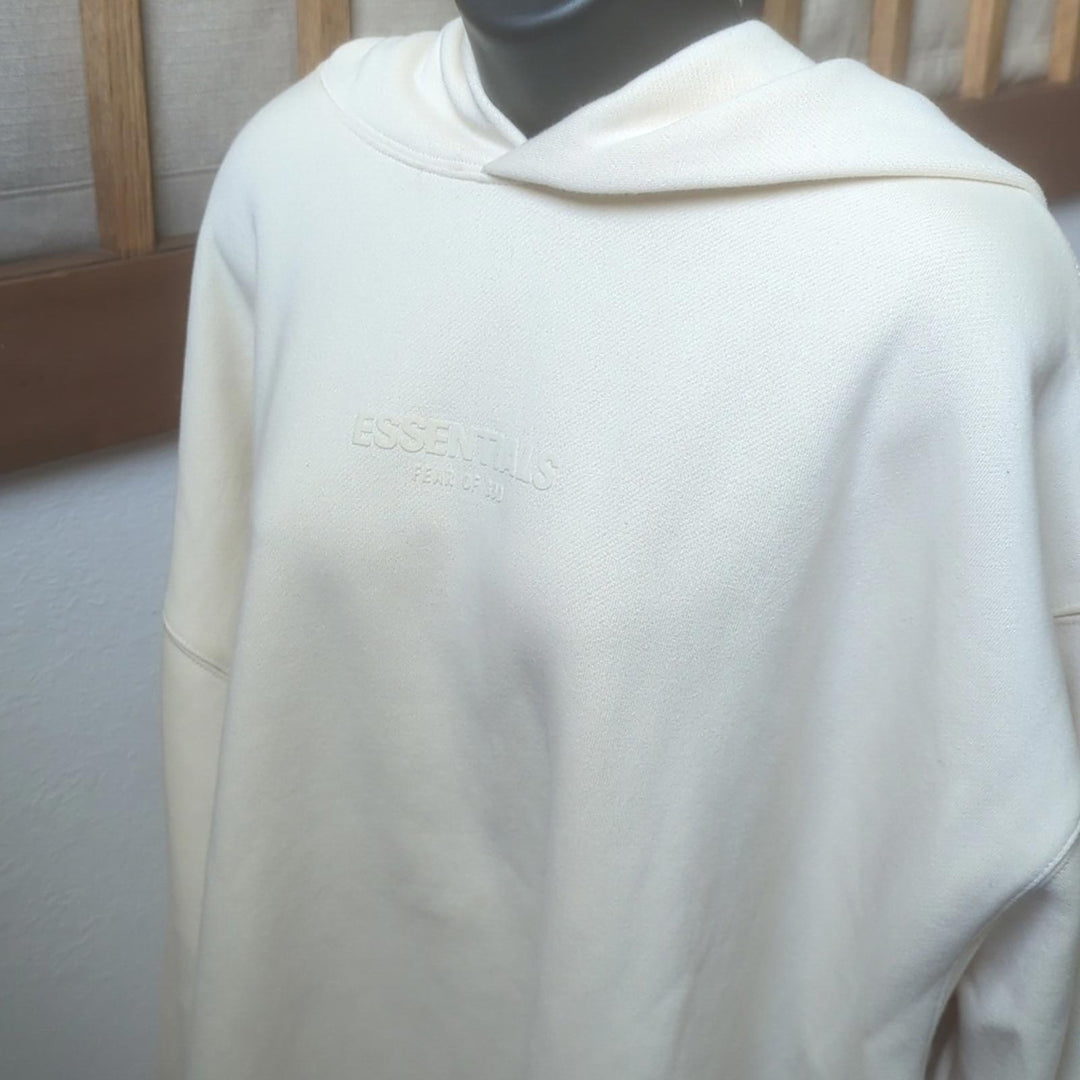 Fear Of God Essentials Relaxed Fit Hoodie In Egg