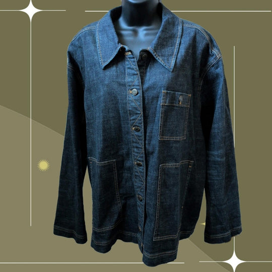 Women's Pendleton Embroidered Denim Chore Jacket - XL