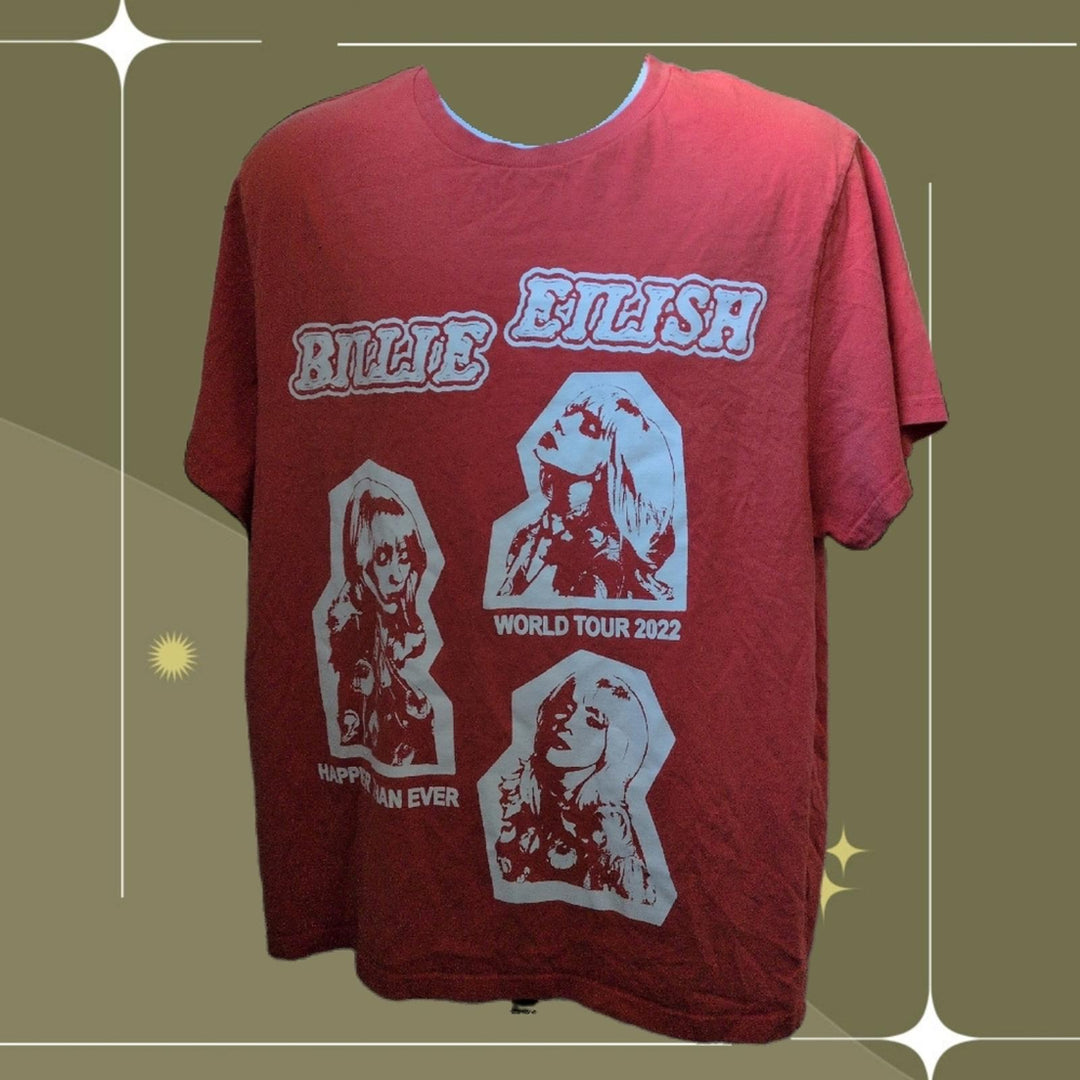 Billie Eilish Happier Than Ever World Tour 2022 T-shirt - Extra Large