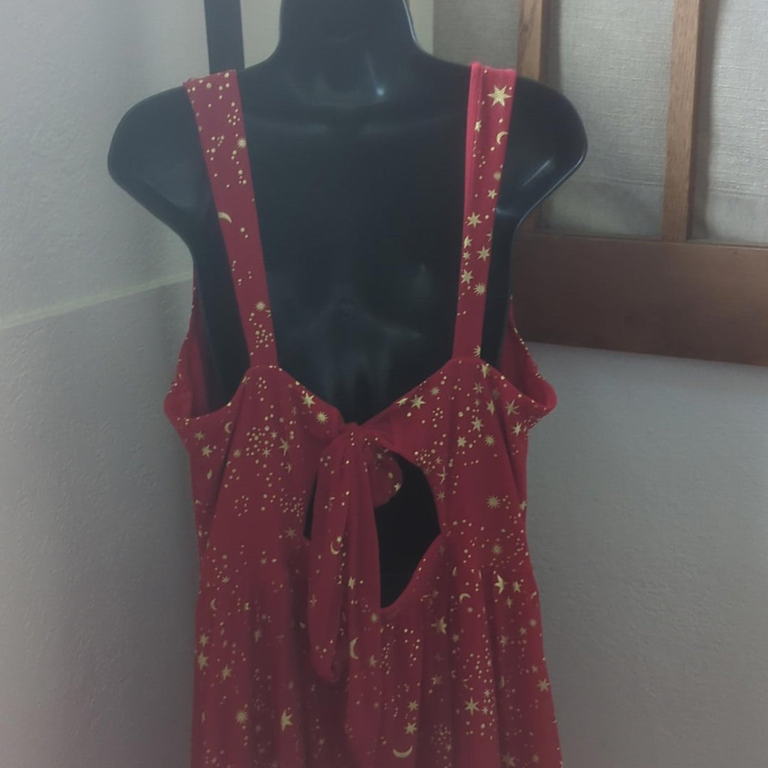 Limited Edition Blackmilk Red Stardom Bow Back Dress - XXL