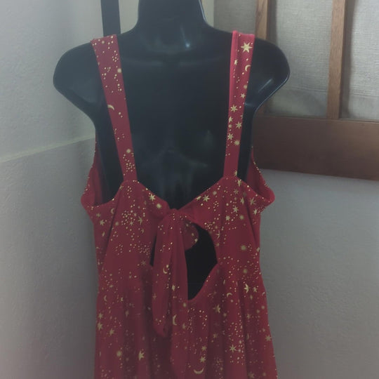 Limited Edition Blackmilk Red Stardom Bow Back Dress - XXL