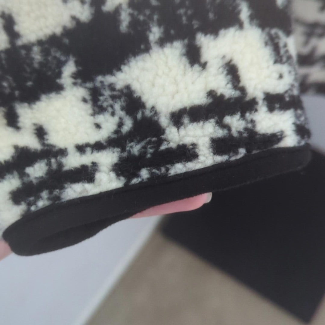 Lisa Says Gah Monique Houndstooth Sherpa Jacket