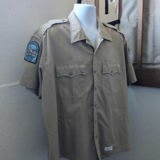 Vintage Volunteer Wildlife Refuge Button Down Shirt - Est Large