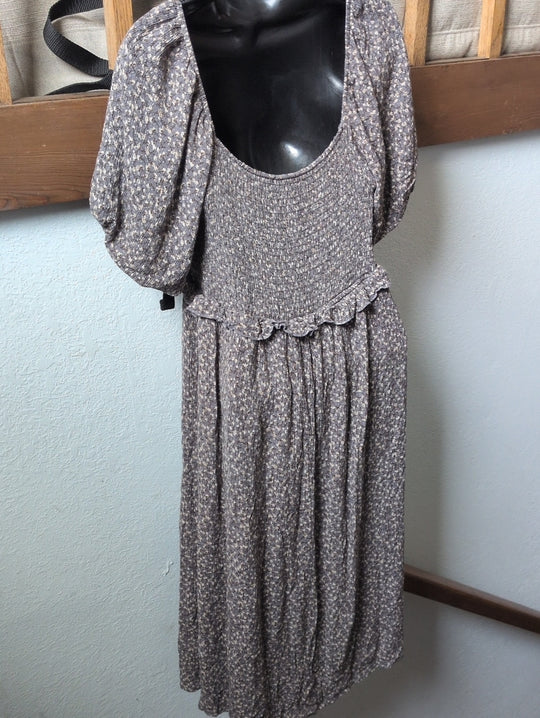 Neuflora Emory Dress In Grey Floral Size M