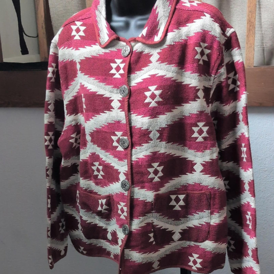 90s Jane Ashley Southwest Style Jacket - Large