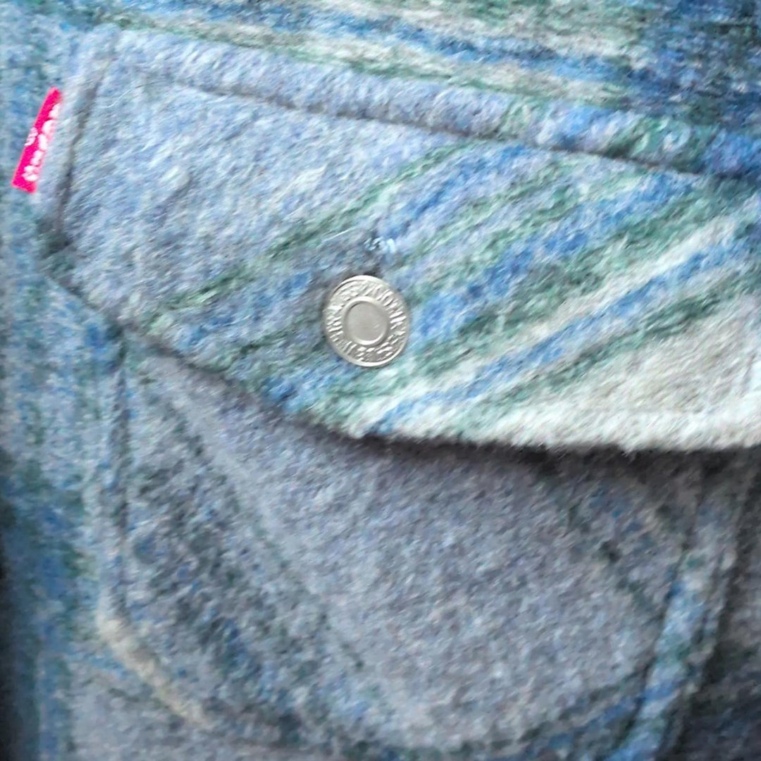 Levi's Fashion Shirt Jacket In Plaid Blue - Medium