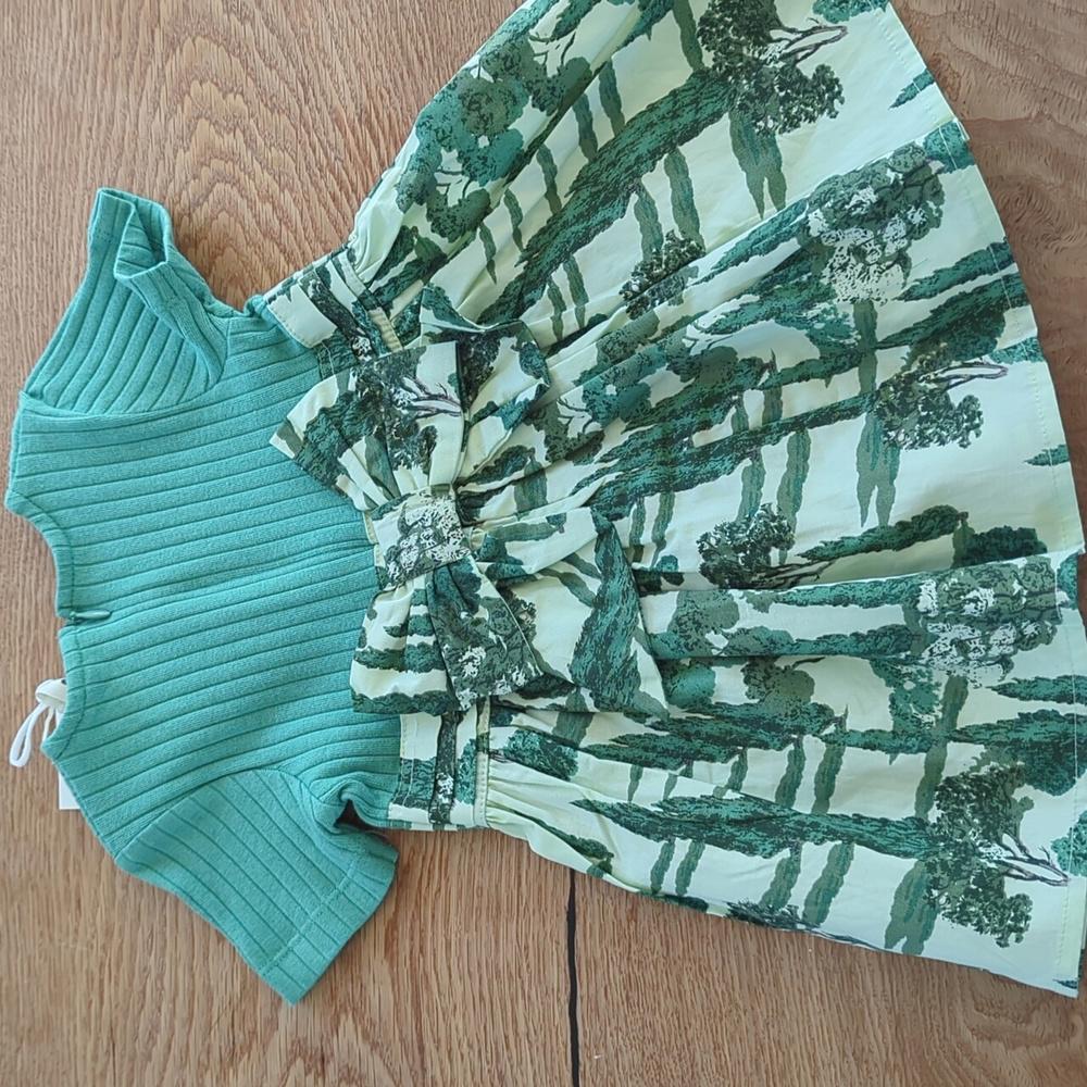 Kate Quinn Alice in wonderland Malachite cotton dress - 9 - 12 mo