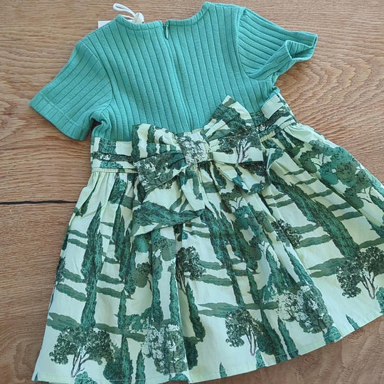 Kate Quinn Alice in wonderland Malachite cotton dress - 9 - 12 mo