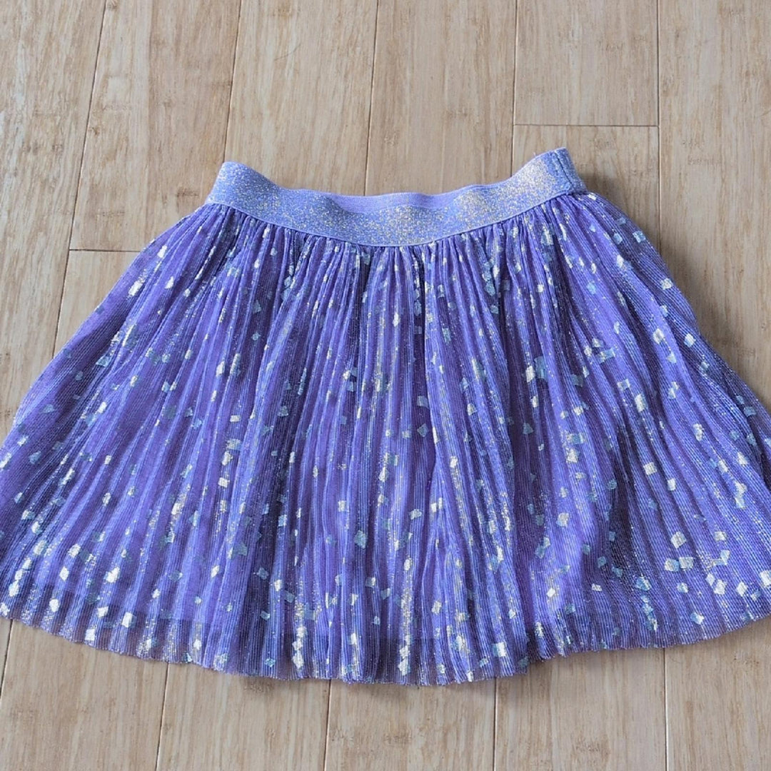 JCrew Crewcuts Sparkle Tulle Pleated Skirt - Girls 6-7