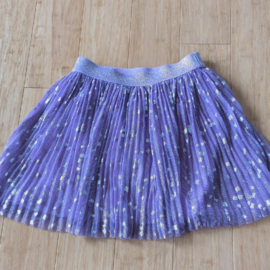 JCrew Crewcuts Sparkle Tulle Pleated Skirt - Girls 6-7
