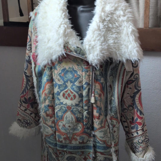 Johnny Was Halmstead Faux Suede Embroidered Coat - XL