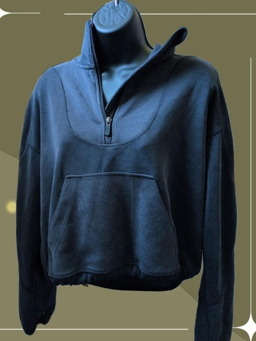 Lululemon Brushed Softstreme Ribbed Half Zip Gray - US 6