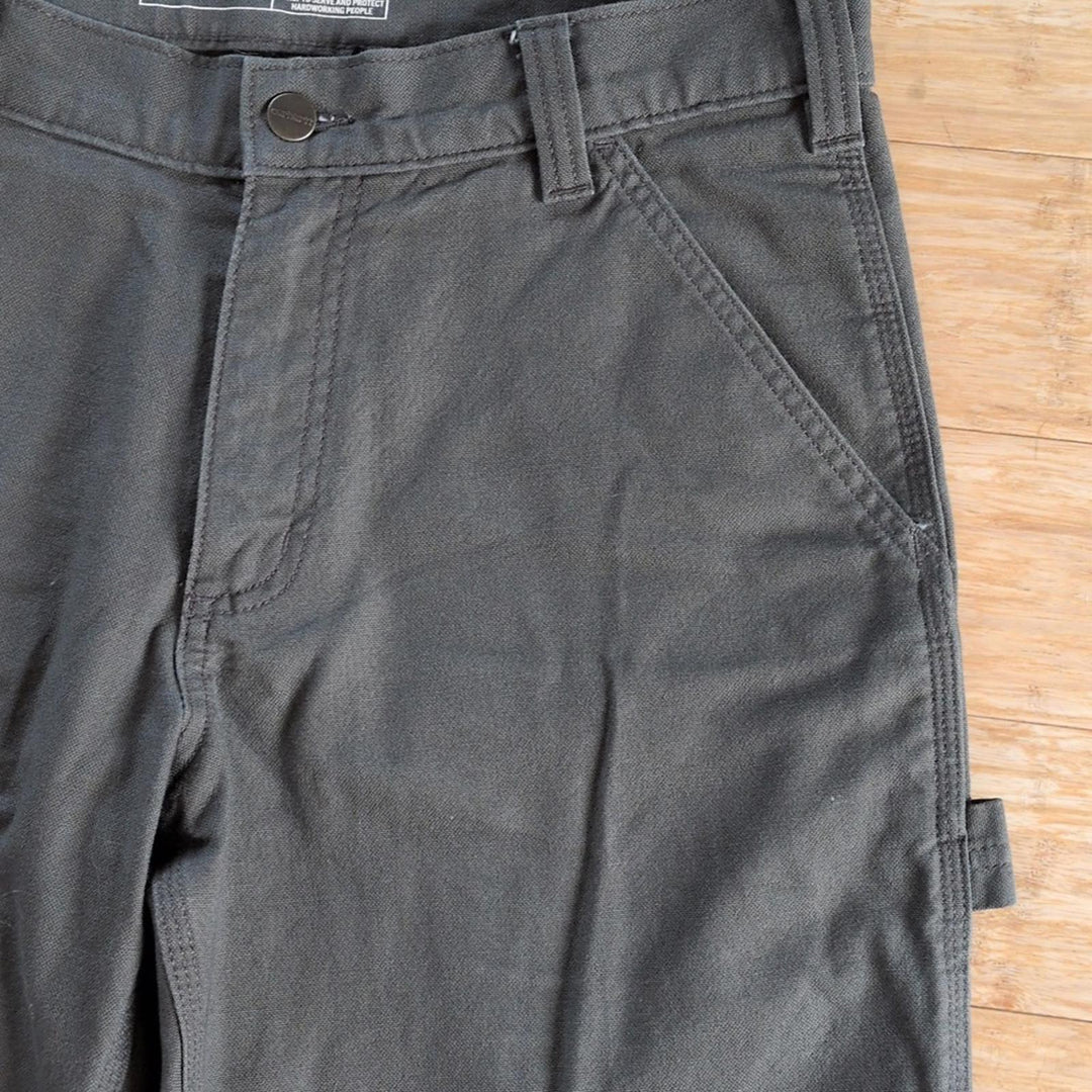 Men's Rugged Flex Relaxed Fit Olive Duck Utility Work Pant Size 32 X 30