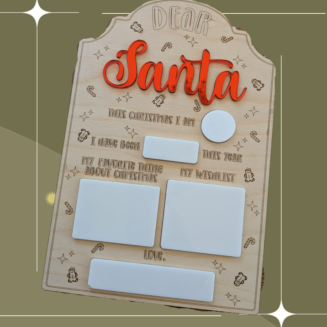 Santa Christmas Whiteboard Wishlist by Articyn Goods