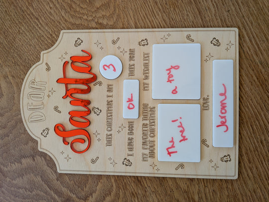 Santa Christmas Whiteboard Wishlist by Articyn Goods