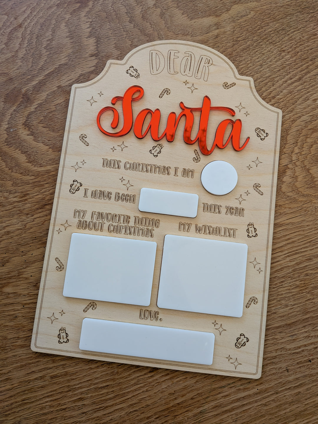 Santa Christmas Whiteboard Wishlist by Articyn Goods
