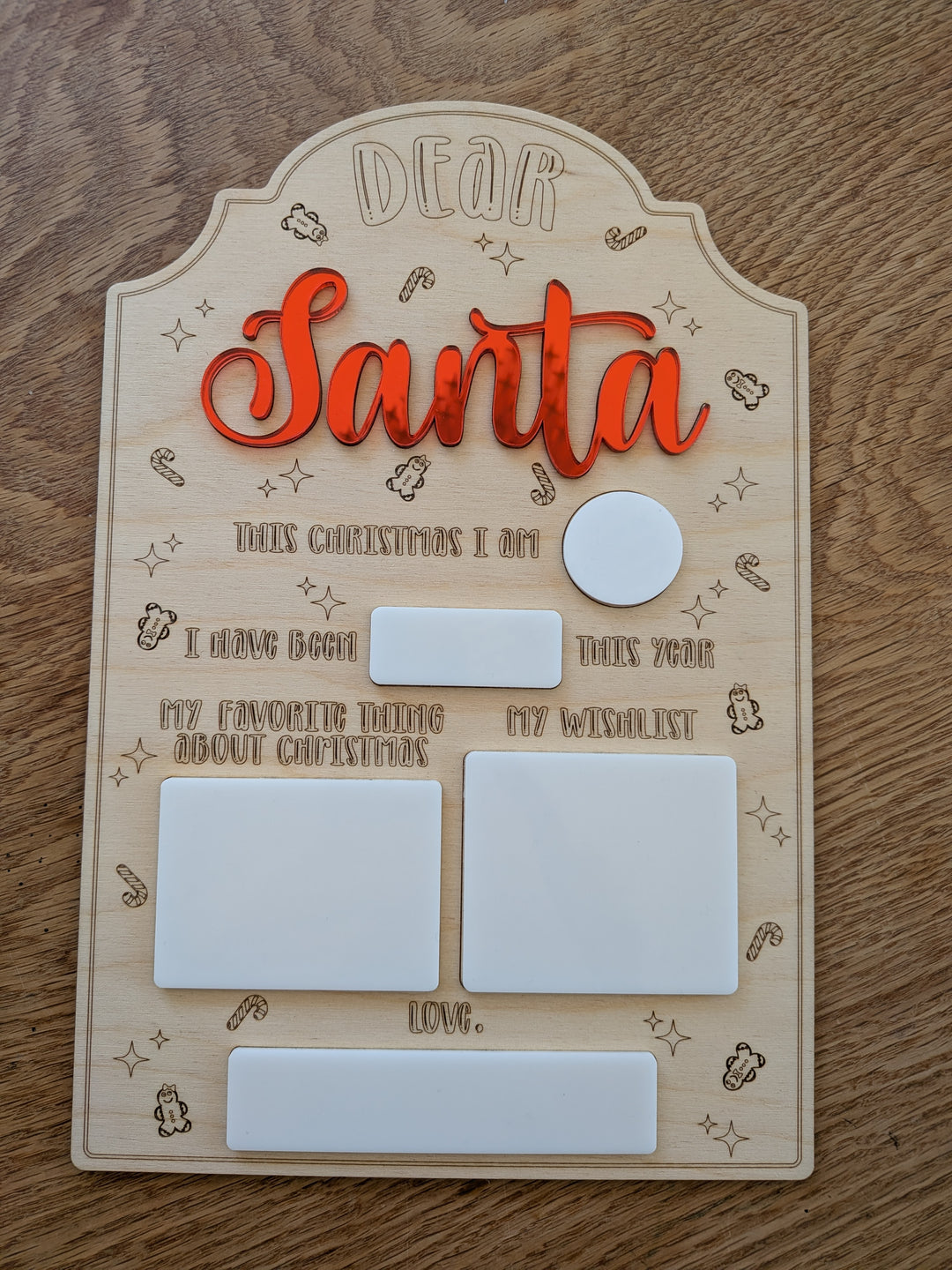 Santa Christmas Whiteboard Wishlist by Articyn Goods